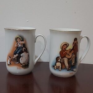 2 Norman Rockwell 1981 mugs for $20